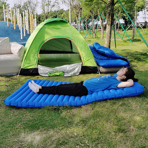 TPU <strong>Single</strong> <strong>Inflatable</strong> Camping <strong>Mattress</strong> with Pillow Built-in Pump Lightweight &amp; Portable for Hiking - Product Image 6