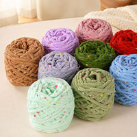 Fil chenille ultra doux en laine mélangée, teinture écologique, fil fantaisie pour tricot à la main, crochet, couverture, écharpe, décoration
