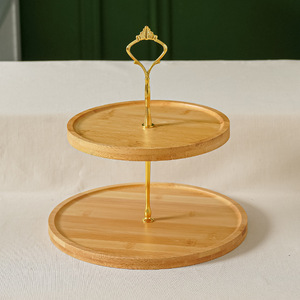 Wooden Dessert Display Rack Round Tiered <b>Stand</b> For Birthday Party Table Decorations - Product Image 3