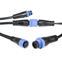 Câble Connecteur LED Étanche IP67 2, 3 ou 4 Broches Mâle/Femelle, Rallonge pour Bande LED RGB, Éclairage Extérieur