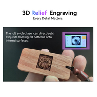 Machine de marquage laser UV 5W contrôlée par smartphone, mini graveur 3D DIY pour gravure de portrait/figurine en cristal, logo