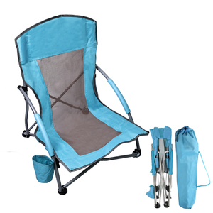 Silla de Playa Plegable de Tela Oxford, Estructura Estable en Forma de X, Silla de Ocio para Exteriores con Bolsa de Transporte para Viajes - Product Image 1