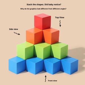 Cubos Pequeños Rectangulares <span class=keywords><strong>de</strong></span> Colores, Material Didáctico <span class=keywords><strong>de</strong></span> Matemáticas para Primaria, Juego <span class=keywords><strong>de</strong></span> Bloques <span class=keywords><strong>de</strong></span> Construcción <span class=keywords><strong>de</strong></span> Madera para el Pensamiento Lógico - Product Image 4