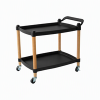 Chariot de rangement roulant portable léger en PP pour l'organisation de la cuisine et de la salle de bain