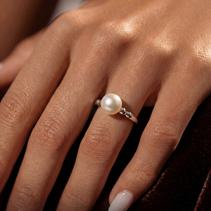 S925 Silver Flower Shell Pearl Ring Big CZ Diamond <b>Daisy</b> Floral Elegant Pearl Jewelry for Women Wedding Engagement <b>Gift</b> - Product Image 5
