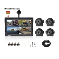 Système de caméra DVR de recul à quatre écrans et kit de moniteur AHD 4 canaux 7/9 pouces pour camions et engins lourds