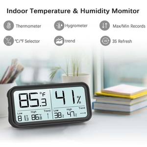 इनडोर हाइग्रोमीटर आर्द्रता डिजिटल रूम थर्मामीटर तापमान और आर्द्रता मॉनिटर - Product Image 2