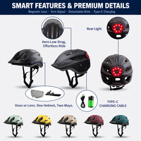 Casque de vélo OEM ODM à prix avantageux avec lumière LED, lentille magnétique, certifié CE EN1078, pour adultes