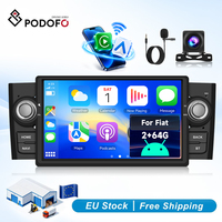 Autoradio Podofo 2 Din Android 2+64 Go, écran 7 pouces, CarPlay et Android Auto sans fil pour Fiat Punto/Linea avec caméra et microphone