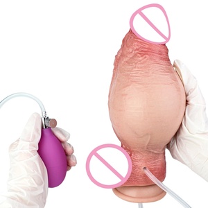 OS-ADLCQZS5017 Inflatable Squirting <b>Dildo</b> Soft Silicone Realistic Huge Penis Female Masturbator Adult Sex Toys Wholesale - Product Image 6