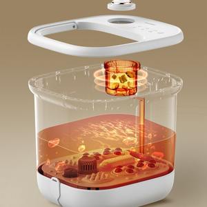 Baignoire de massage pour les pieds Lanbao Health, profonde, électrique, chauffante, portable, pour usage domestique, blanche, avec prise. - Product Image 2