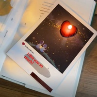 Nouvelle carte de vœux réutilisable innovante à effet aquatique avec message caché, carte postale de confession d'amour, anniversaire, 520, Saint-Valentin, personnelle