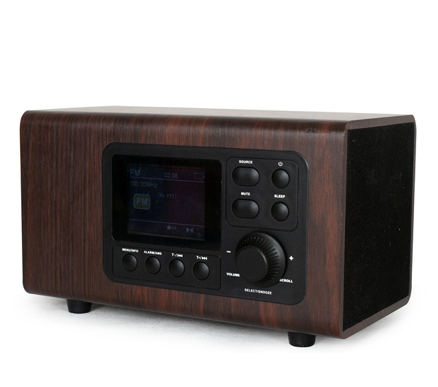 BRANDNEW Portable Wooden Digital Radio With DAB, BT, USB MP3 Play, Clock Alarm & TFT LCD