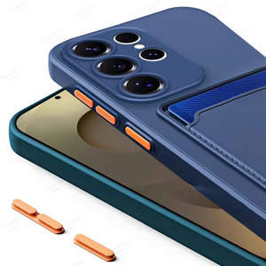 Étui en <span class=keywords><strong>silicone</strong></span> liquide pour <span class=keywords><strong>Samsung</strong></span> Galaxy S25 S24 S23 S22 S21 <span class=keywords><strong>S20</strong></span> Ultra Plus <span class=keywords><strong>FE</strong></span> Edge avec porte-cartes pour <span class=keywords><strong>Samsung</strong></span> A56 A55 A54 A53 - Product Image 2
