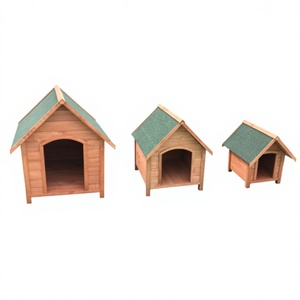 Açık Hava Masif Ahşap Köpek Kulübesi, Çatı Platformlu Genişletilmiş Evcil Hayvan Kafesi Köpek Kulübesi - Product Image 3