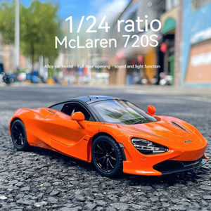 Modellino di auto 1:24 <span class=keywords><strong>McLaren</strong></span> 720 con suono e luce porte apribili ornamento decorano giocattoli modello di auto in metallo - Product Image 2