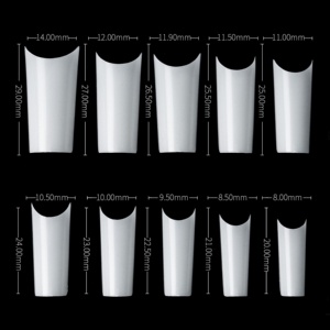 500 Uds./bolsa <span class=keywords><strong>Uñas</strong></span> Postizas Francesas Curva C L XL XXL Media Cobertura <span class=keywords><strong>Largas</strong></span> Cuadradas Transparentes Naturales para <span class=keywords><strong>Uñas</strong></span> - Product Image 3