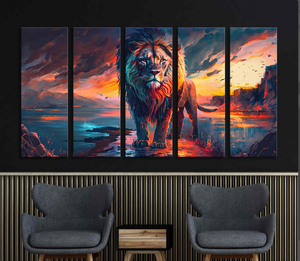 Toile texturée moderne grande personnalisée abstraite <span class=keywords><strong>POP</strong></span> <span class=keywords><strong>Art</strong></span> Animal Lion fait à la main décoration murale de la maison <span class=keywords><strong>peinture</strong></span> à l'huile pour le salon - Product Image 5