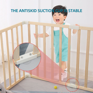 Montessori Toddler <b>Folding</b> Environmentally Friendly Fence Solid Wood Nursery Preschool Kindergarten Play FencePlayroom Furniture - Product Image 4