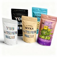 Sachets Doypack mats colorés multi-tailles en vrac, imprimés par gravure, recyclables et refermables en Mylar pour produits secs, aliments pour animaux et gelées