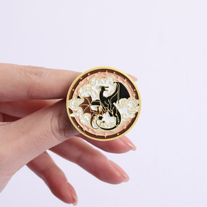 Pin de Esmalte de Dragón Negro de Fantasía, Broche de Dragón Mágico Misterioso, Insignia de Solapa, Accesorios de Joyería de Moda, Regalo - Product Image 4