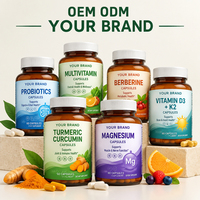 Cápsulas Herbales con Complejo de Hongos, Glicinato de Magnesio, Colágeno, Probióticos, Fibra, Vinagre de Sidra de Manzana, Baya del Saúco, Zinc y Omega 3