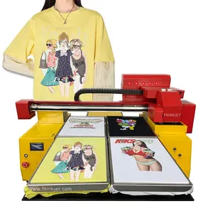 New Arrival A1 6090 Print 4 pcs Tshirt By One Pass Best T Shirt Printer Direct to Fabric Printing Machine