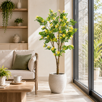 Arbre artificiel Cassia Surattensis 160 cm, plante fleurie artificielle en PE, écologique, résistant aux UV, haute qualité, OEM, pour intérieur