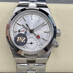 Montre pour homme de luxe automatique 41 mm, style sport, double fuseau horaire, boîtier en acier, verre saphir, multifonction - Product Image 1