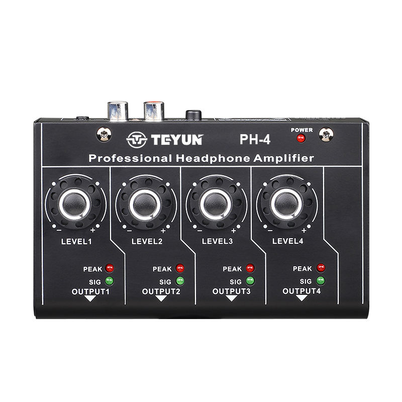 Teyun Ph4 4-channel Portable Wireless Audio Mixer Metal Speaker Unit For Mobile Phones Computers Headphone Distributor Accessory