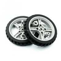 Moteur TT 6514, roue à axe transversal étroit de 65 mm, pneu en caoutchouc pour voiture robot intelligente de suivi de ligne, pour projet STEM