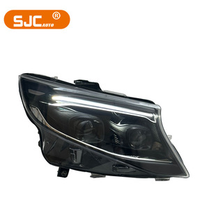 SJC Auto faros de coche para Mercedes Benz <span class=keywords><strong>VITO</strong></span> 2016-2020 actualización a 24 Estilo LED faro Luz de circulación diurna lente lámpara delantera - Product Image 4