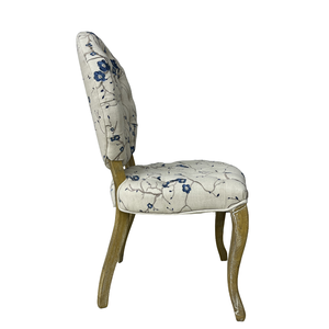 Chaise française dossier <span class=keywords><strong>rond</strong></span> pull <span class=keywords><strong>point</strong></span> chaise de salle à manger rétro chambre maison ethnique vent tabouret fauteuil en tissu de bois massif - Product Image 2