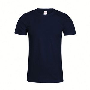 Design Factory's Customizable 200g Cotton Mens T Shirt Short Sleeved Fashionable Leopard White 100% Cotton Factory Direct - Product Image 3