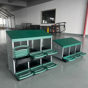 Kim loại lớn gà hộp gà Coop Lồng hộp cho gà mái nắp che để bảo vệ trứng dễ dàng trứng Bộ sưu tập màu xanh lá cây - Product Image 1