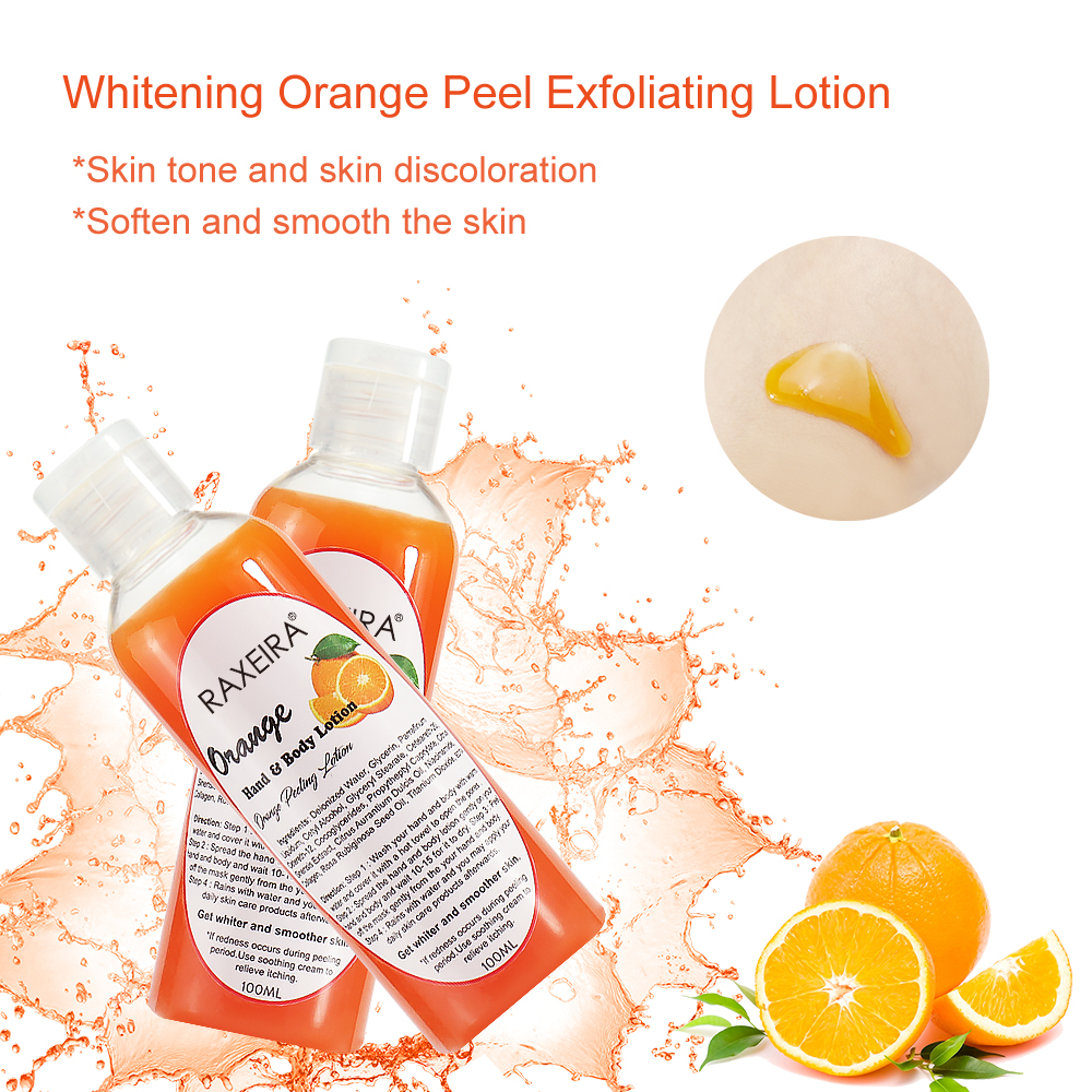 Wholesale Whitening Organic Body Lotion Orange Extra Strength Whitening Orange Peeling Lotion 100ML