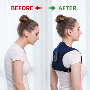 Attelle de soutien dorsale réglable et correcteur de posture pour hommes/femmes - <span class=keywords><strong>Sangle</strong></span> de <span class=keywords><strong>massage</strong></span> respirante pour les épaules - Soulagement de la douleur au cou - Product Image 2