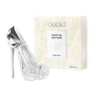 Eau de toilette pour femme 30 ml, fraîche et longue tenue, parfum boisé au thé blanc et mousse de chêne, flacon en forme de talon haut blanc, coffret cadeau - Product Image 1