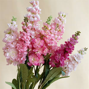IFG Amazo Vente Chaude Real Touch Soie <span class=keywords><strong>Fushia</strong></span> et Delphinium Coloré Fleurs Artificielles pour Arrangement De Mariage - Product Image 4