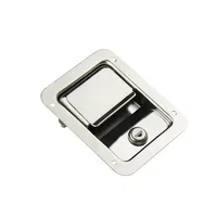 Serrure cylindrique SK1-50013 pour porte arrière de camion encastrée, serrure de capot de coffre, finition en acier inoxydable zingué, 2 clés, entraxe de 50 mm