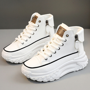 <span class=keywords><strong>Sneakers</strong></span> da <span class=keywords><strong>donna</strong></span> alla moda con plateau da <span class=keywords><strong>donna</strong></span> all'ingrosso Top alto da <span class=keywords><strong>donna</strong></span> bianco Chunky Sole Lift Casual Instagram Street Snap - Product Image 1