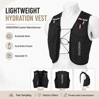 Gilet de trail running léger et confortable pour le jogging et les sports de plein air, avec fermeture éclair et plusieurs poches, fabriqué par un fabricant OEM.
