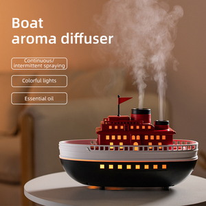 Difusor ultrasónico inteligente de fragancia de barco de vapor de lujo de nuevo diseño, difusor de Aroma humidificador de aire de barco Titanic de 300ml - Product Image 1