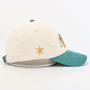 Gorras de Béisbol Deportivas Personalizadas al por Mayor de 6 Paneles, Gorras de Pana Lisas con Logotipo Bordado, Gorras Curvas de Dos Tonos para Hombre y Mujer - Product Image 4