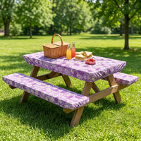 Nappe jetable colorée anti-huile et hydrofuge en PEVA écologique, douce et moelleuse, pour pique-nique en extérieur – Idéale pour les distributeurs