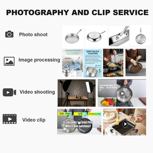 Juego de utensilios de cocina antiadherentes Fusion con tapa, ollas y sartenes, utensilios de cocina, Wok de inducción de acero inoxidable de 3 capas, 13 Uds. - Product Image 6