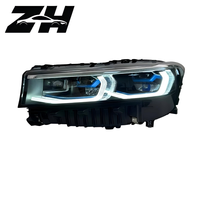 Kit de modification de phares pour BMW Série 7 G12 (2016-2018) – Nouveau cadre bleu, lentille LED, feux de jour 12V 50W