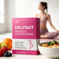 Boisson solide probiotique HelpGut avec 7 souches de prébiotiques d'inuline de haricot blanc OEM pour la santé intestinale