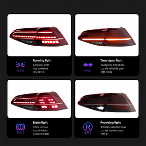 Nouveaux feux arrière LED <span class=keywords><strong>Golf</strong></span> <span class=keywords><strong>7</strong></span>/<span class=keywords><strong>7</strong></span>.5 2013-2020 5000K avec animation <span class=keywords><strong>de</strong></span> signalisation dynamique - Product Image 4