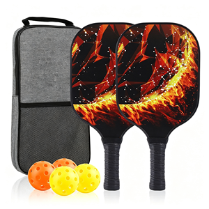 Ensemble de raquettes de pickleball en fibre de verre composite pour jeu familial, 13 mm, compact, facile à ranger, avec balles et sac de transport premium - Product Image 3